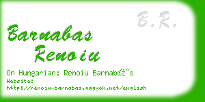 barnabas renoiu business card